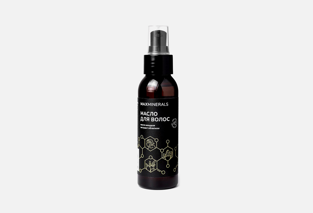 Масло для волос MAXMINERALS Almond oil, sea buckthorn extract 100 мл цена и фото