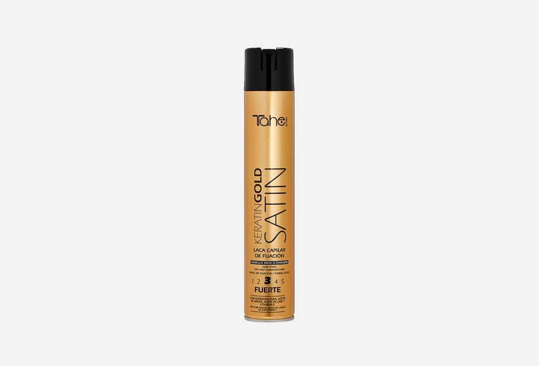 Лак для волос сильной фиксации TAHE BOTANIC KERATIN GOLD 3 400 мл tahe шампунь с кератином для придания блеска волосам botanic keratin gold shampoo