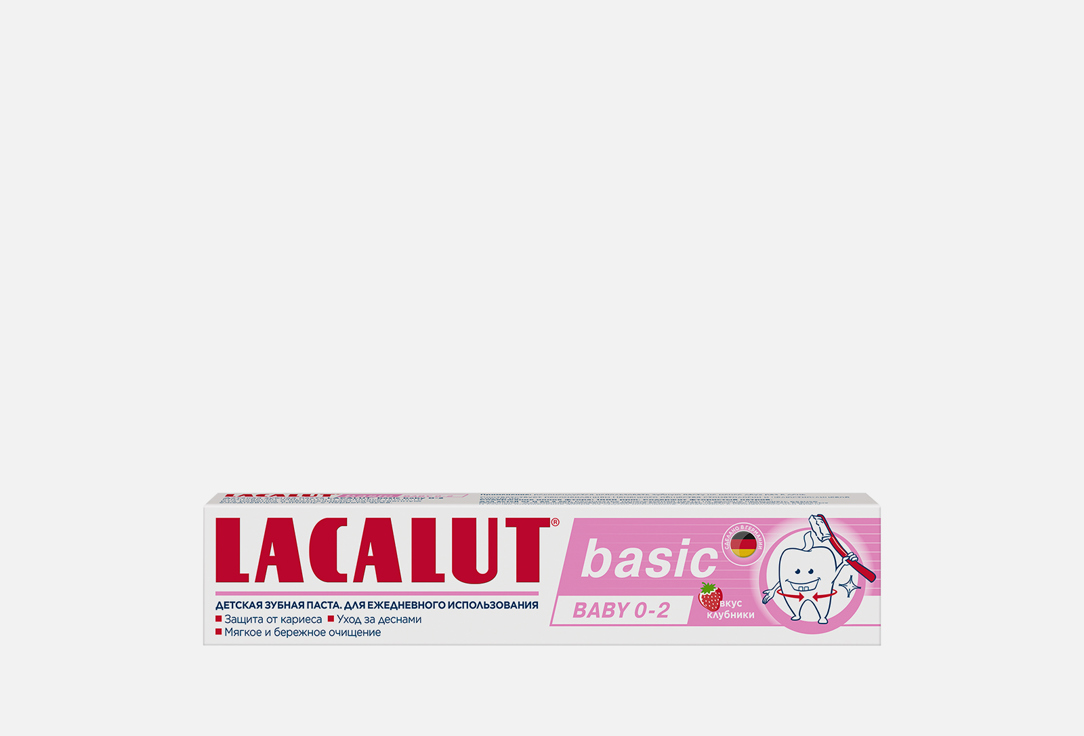 Детская зубная паста LACALUT Basic baby 60 г зубная паста lacalut basic white toothpaste 1 шт