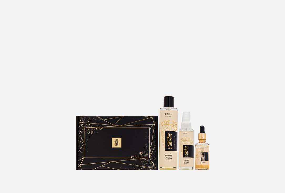 цена Подарочный набор парфюмированной косметики BEON Femme Fatale with shimmer oil 3 шт