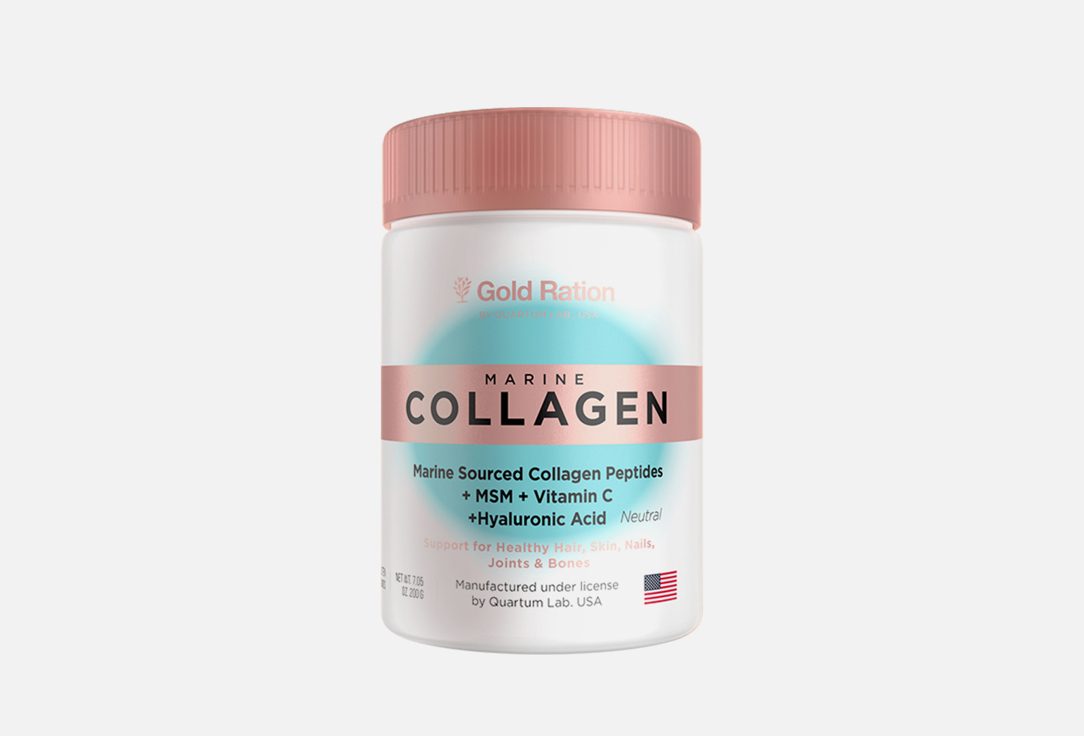 Изображение товара Морской коллаген Gold Ration с Витамином С и гиалуроновой кислотой, в порошке