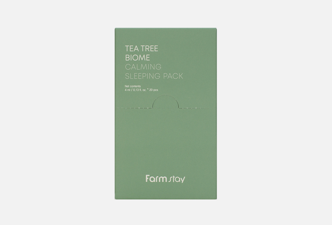 Набор ночных масок для лица FARM STAY Tea Tree Biome 20 шт успокаивающая сыворотка для лица с ниацинамидом 80мл