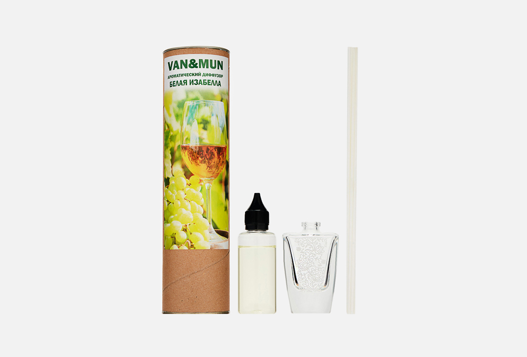 Изображение товара Ароматический диффузор Van&mun White Isabella 45 мл с палочками для дома