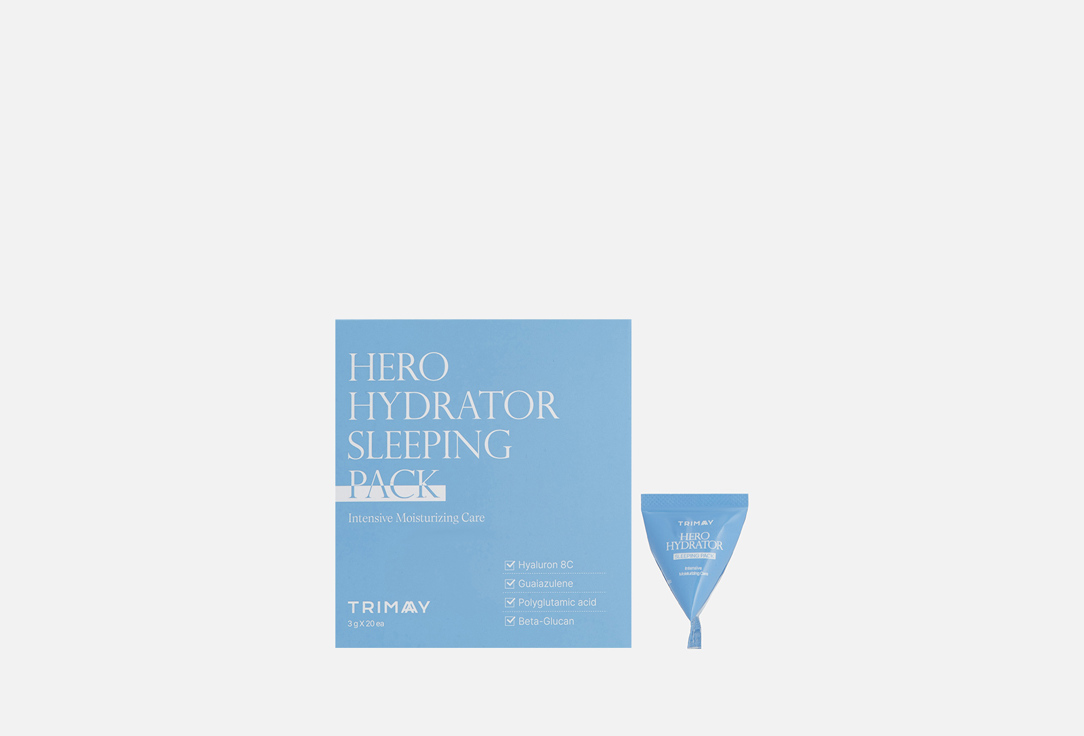 Ночная маска для лица TRIMAY Hero Hydrator Sleeping Pack 20 шт цена и фото