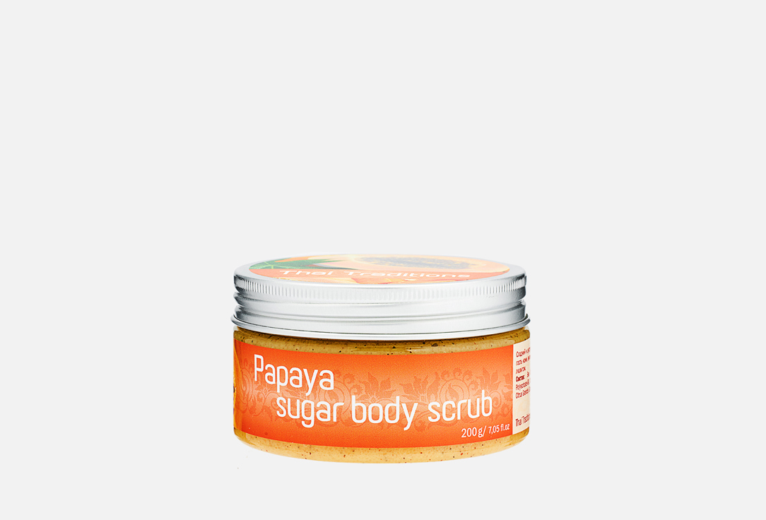 Скраб для тела антицеллюлитный THAI TRADITIONS Papaya sugar body scrub 200 мл