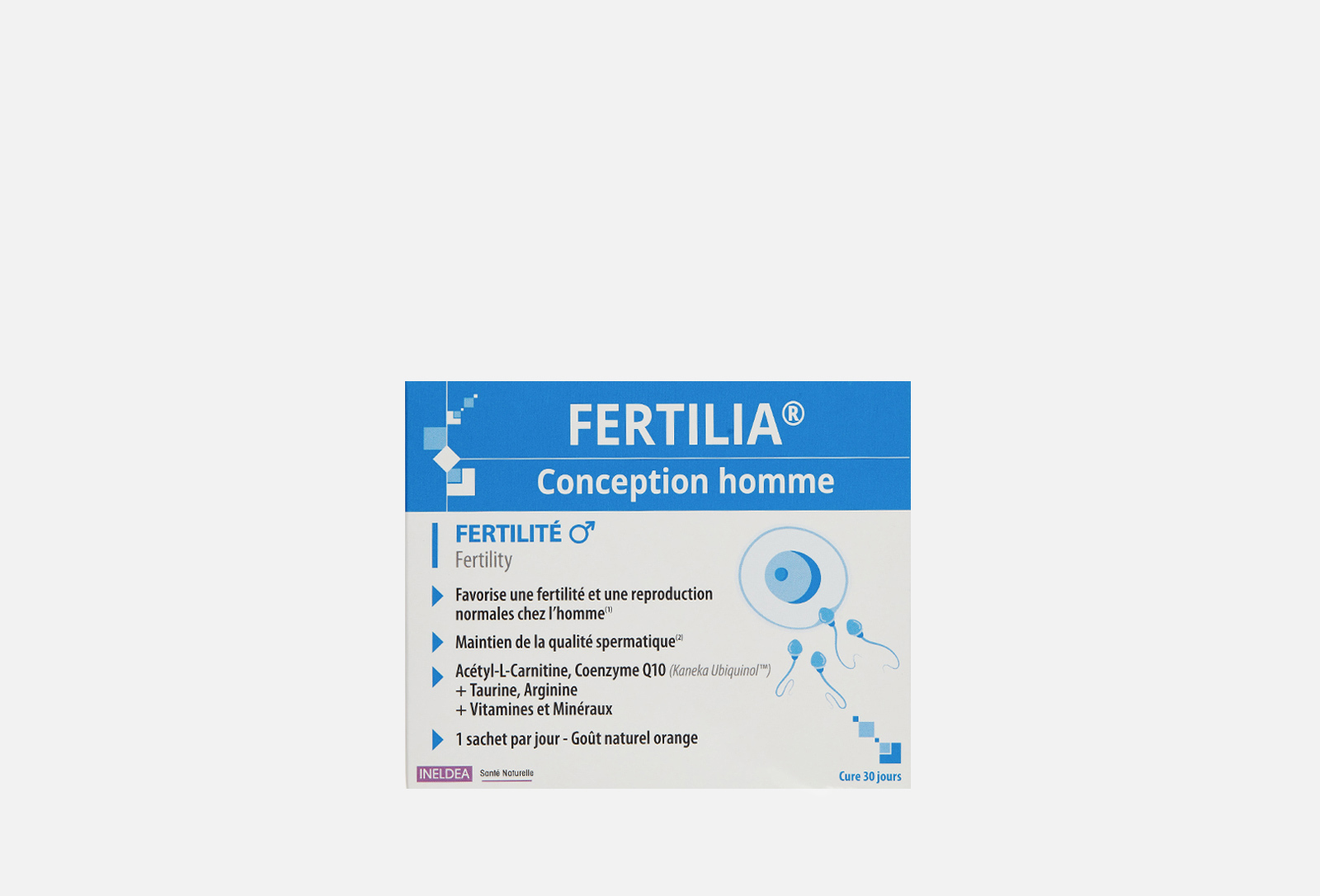 Ineldea Fertilia Conception Homme favorise une fertilité et une  reproduction normales chez l'homme