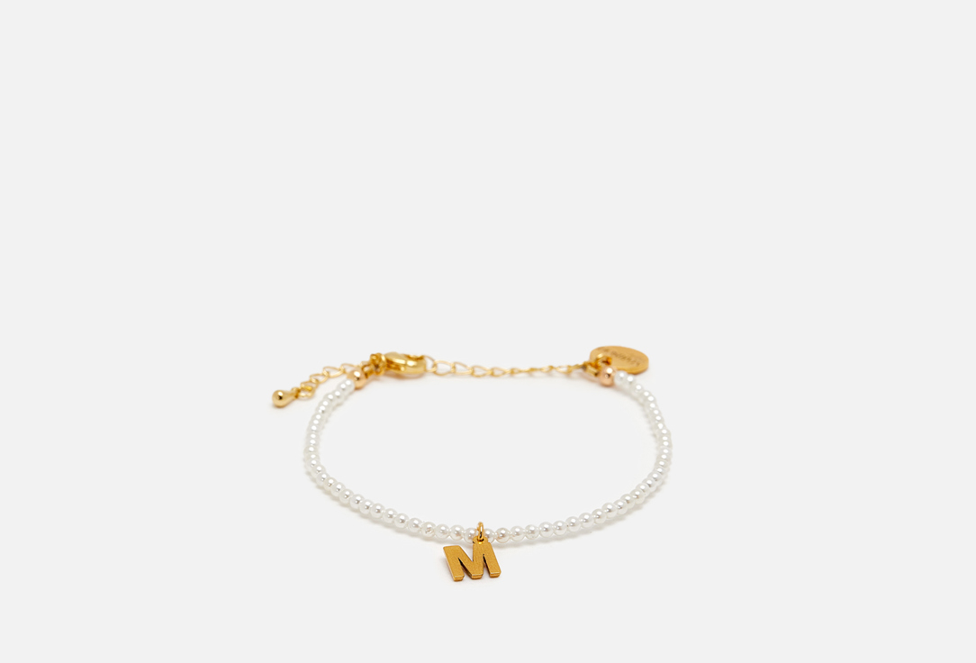 Изображение товара Браслет из жемчуга MARISOFI майорка с золотистой буквой M
