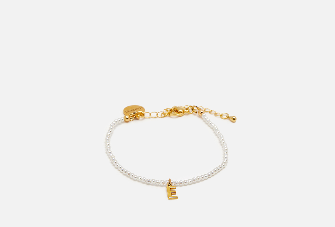 Изображение товара Браслет из жемчуга MARISOFI майорка с золотистой буквой E