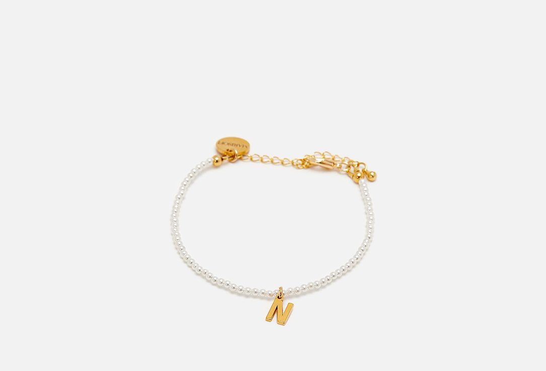 Изображение товара Браслет из жемчуга MARISOFI майорка с золотистой буквой N