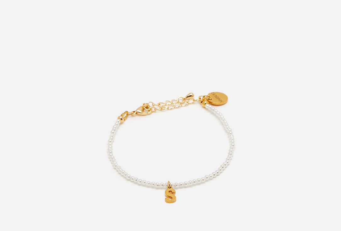 Изображение товара Браслет из жемчуга MARISOFI майорка с золотистой буквой S
