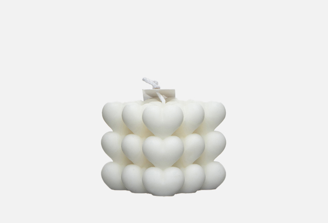 

Свеча AROMABUROSPB, Белый, Куб сердца 150 г