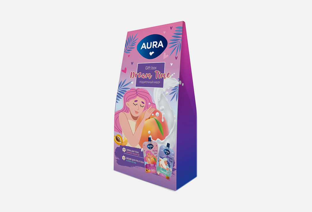 Изображение товара Подарочный набор Aura Dream Time лосьон и скраб для ухода за телом 200 мл