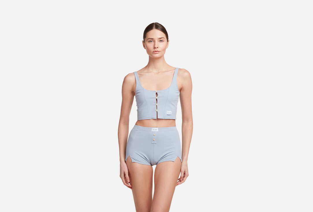 Изображение товара Трусы поМШ Basic Cotton шортики из хлопка с велюровым эффектом для женщин