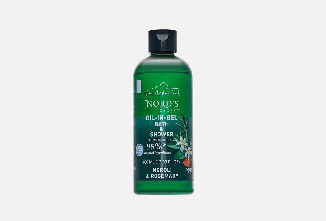 Гель-масло для душа NORDS SECRET Neroly & rosemary 400 мл nords secret тонизирующий гель масло для душа бергамот и кедр 400 мл