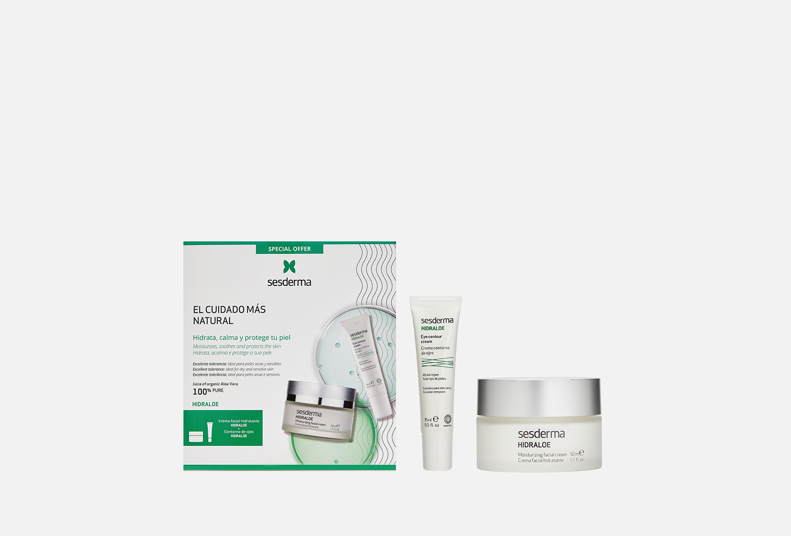 Sesderma Набор по уходу за кожей лица HIDRALOE 2 шт — купить, цена в Москве