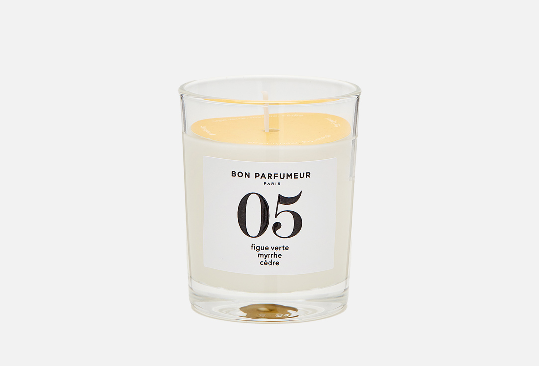 Ароматическая свеча BON PARFUMEUR PARIS! 05 – figue verte, myrrhe, cèdre 70 г парфюмерная вода bon parfumeur paris 401 – cèdre prune confite vanille 30 мл