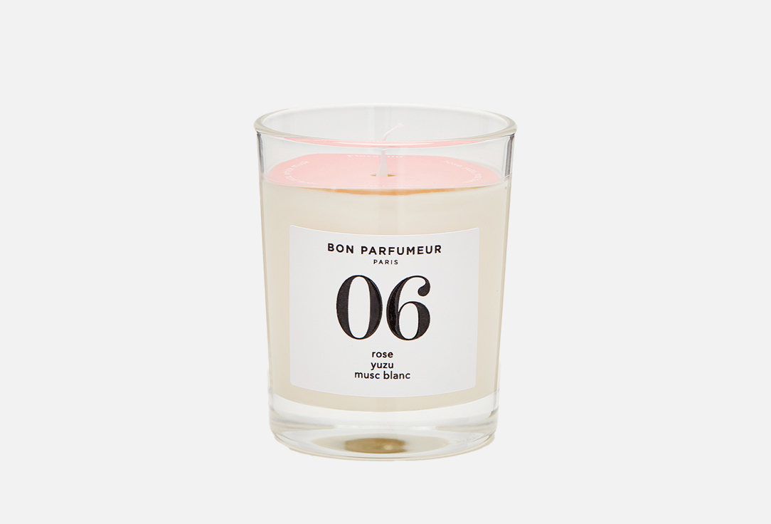 Ароматическая свеча BON PARFUMEUR PARIS 06 – rose, yuzu, musc blanc 