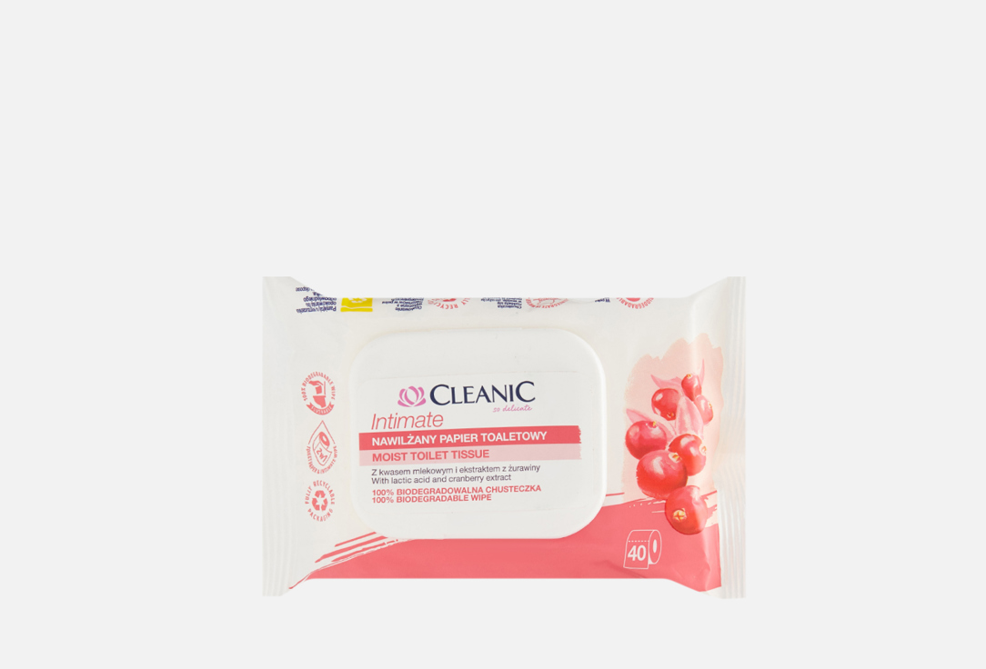 Изображение товара Влажная туалетная бумага Cleanic Intimate