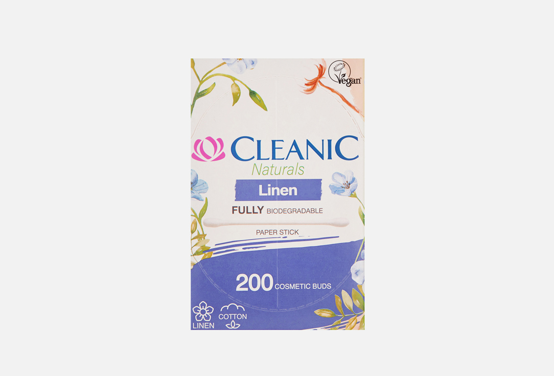 Ватные палочки гигиенические CLEANIC Naturals Linen 200 шт