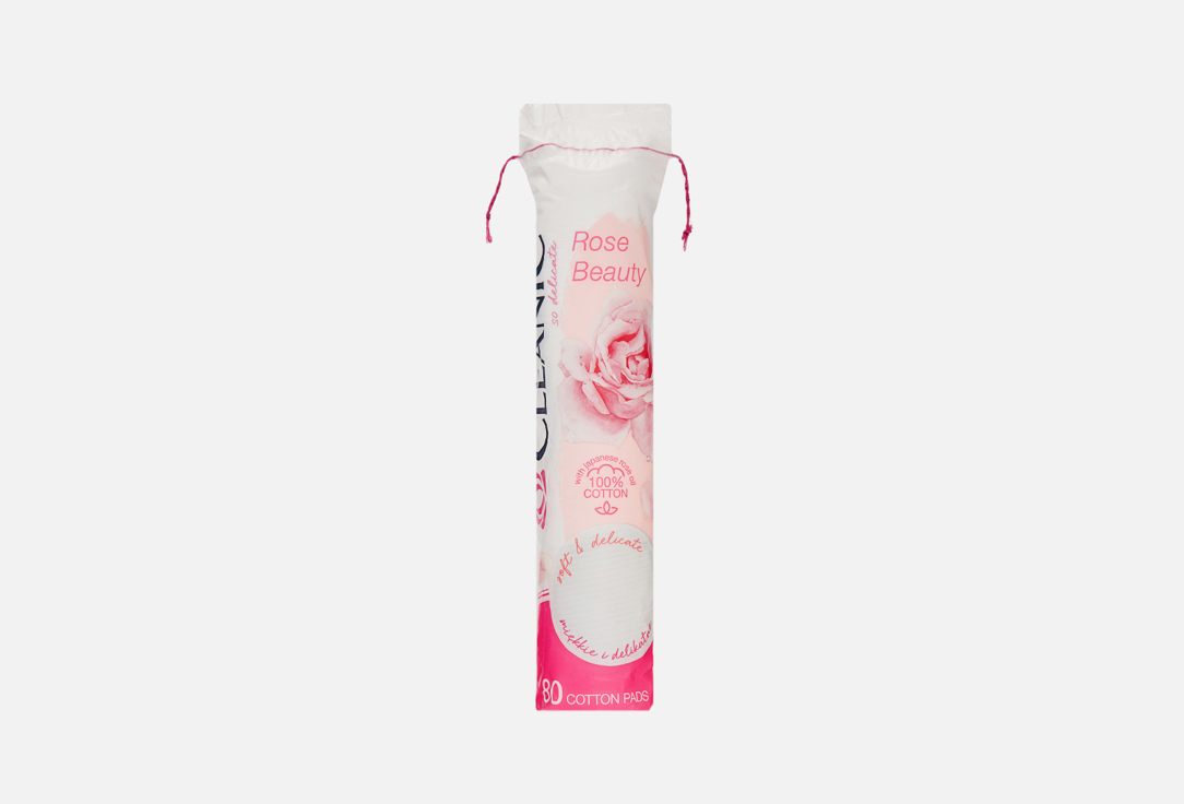 Ватные диски CLEANIC Rose Beauty 80 шт ватные диски для лица квадратные cleanic home spa bamboo 50 шт