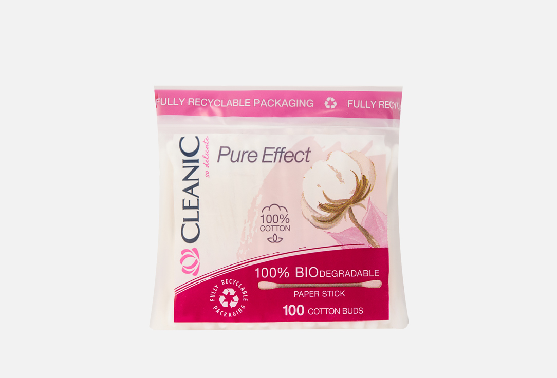 Ватные палочки CLEANIC Pure Effect 100 шт