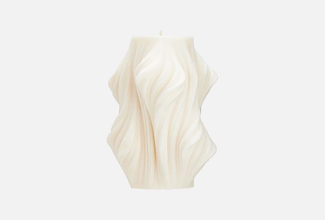

Формовая свеча ручной работы DUKH SHOP, Белый, Wave Large 900 г