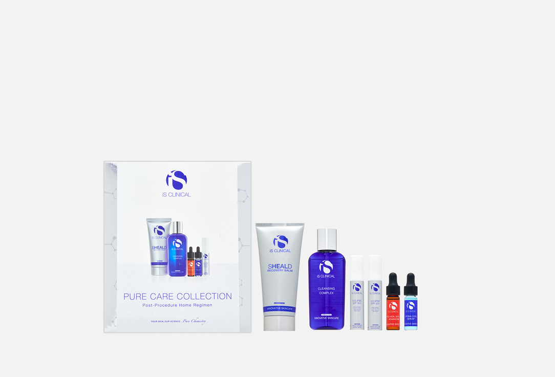 

Заживляющий набор для ухода за кожей лица IS CLINICAL, Pure Care Collection Post-Procedure Home Regimen Set 5 шт