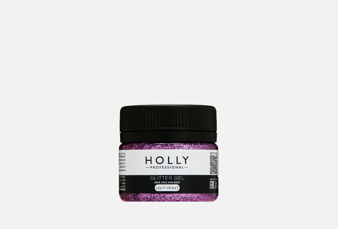 Глиттер для глаз, лица, волос и тела Holly Professional Glitter Gel Light Violet