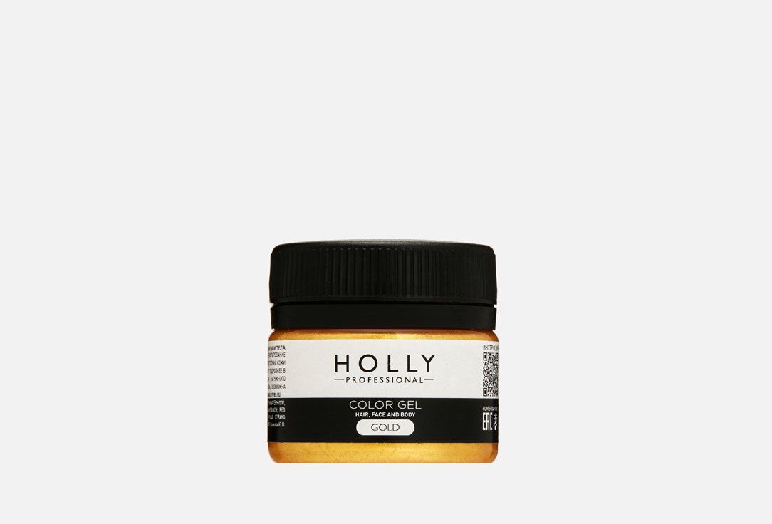Грим на гелевой основе для лица, волос и тела Holly Professional Color Gold