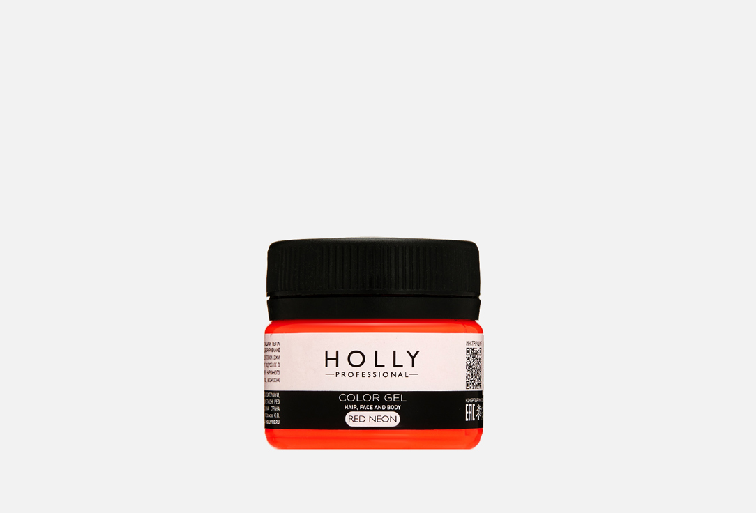 Грим на гелевой основе для лица, волос и тела Holly Professional Color Red Neon