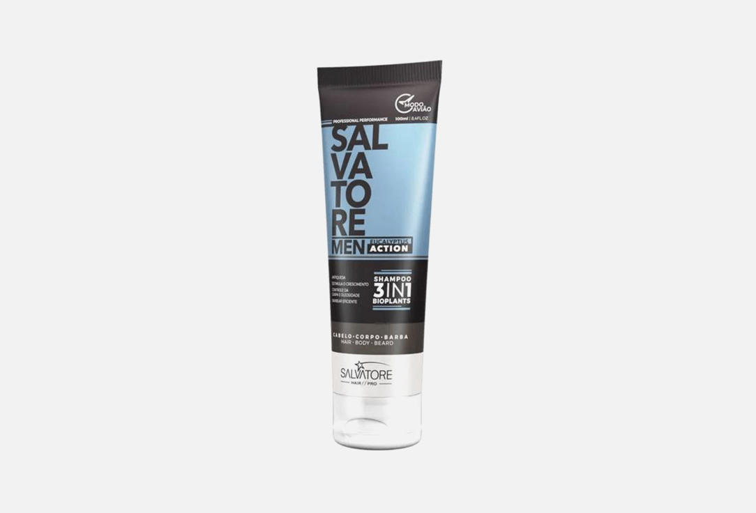 Шампунь для волос, бороды и тела Salvatore Cosmetics HAIR PRO 3 IN 1  