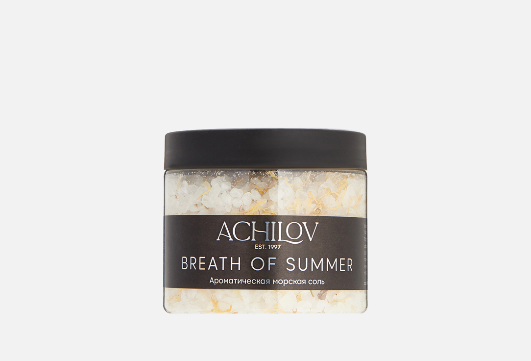 Ароматическая морская соль для ванны ACHILOV Breath of summer 400 г средства для ванной и душа achilov ароматическая морская соль для ванны бабл гам
