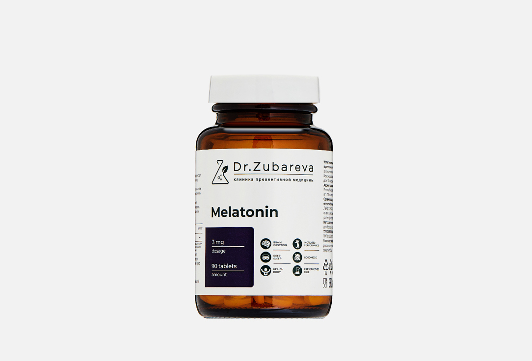 цена Мелатонин DR.ZUBAREVA 3 мг в таблетках 90 шт