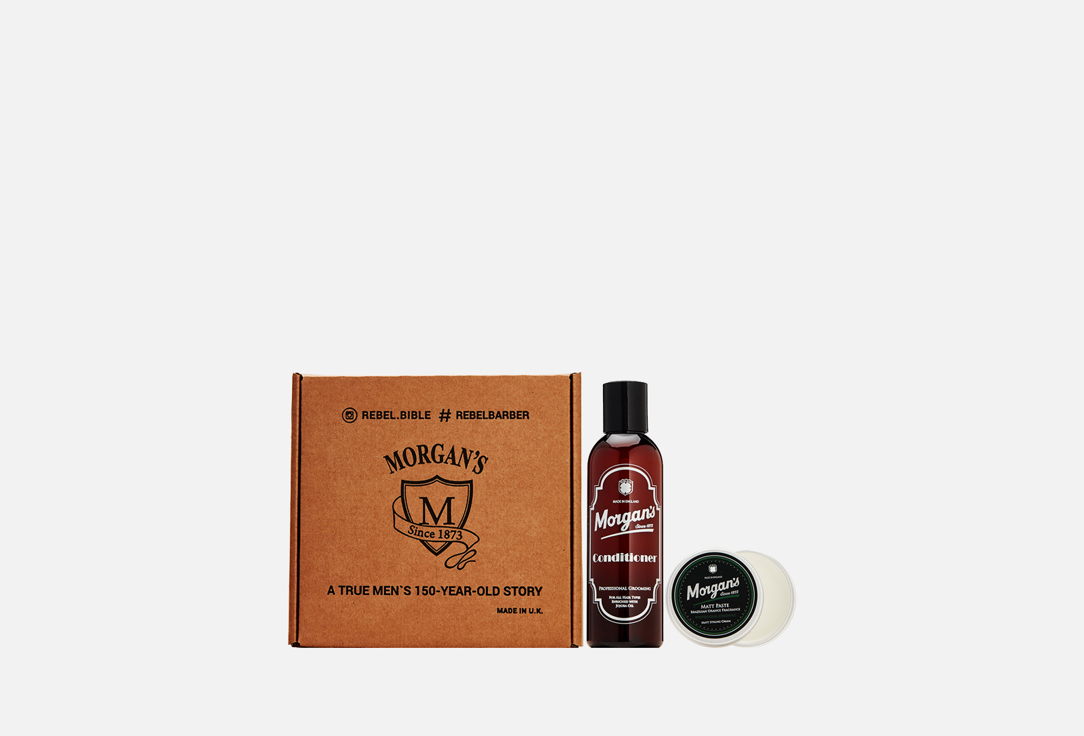 Подарочный набор MORGANS Gift set aloe vera, jojoba oil 2 шт матовая паста для укладки m2 30мл
