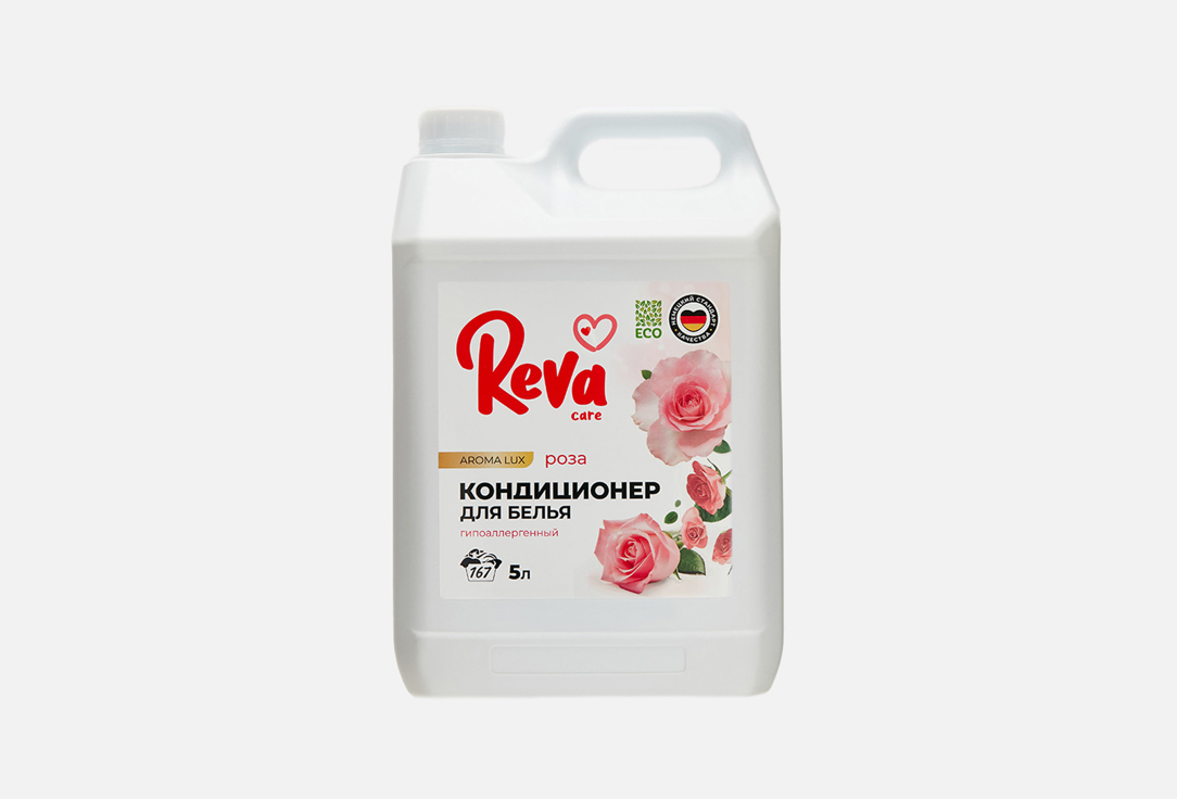 КОНДИЦИОНЕР ДЛЯ БЕЛЬЯ REVA CARE Aroma Lux, РОЗА 5 л кондиционер для белья с ароматом цветущая роза 2 5л