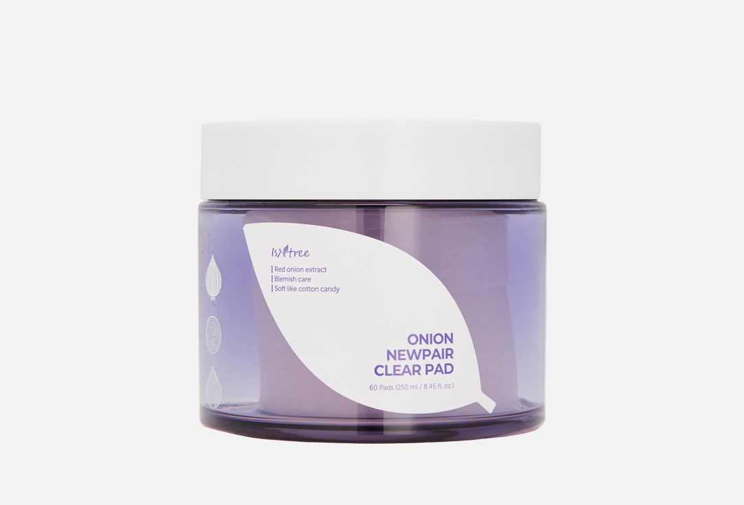 

Успокаивающие диски для проблемной кожи лица ISNTREE, ONION NEWPAIR 60 шт