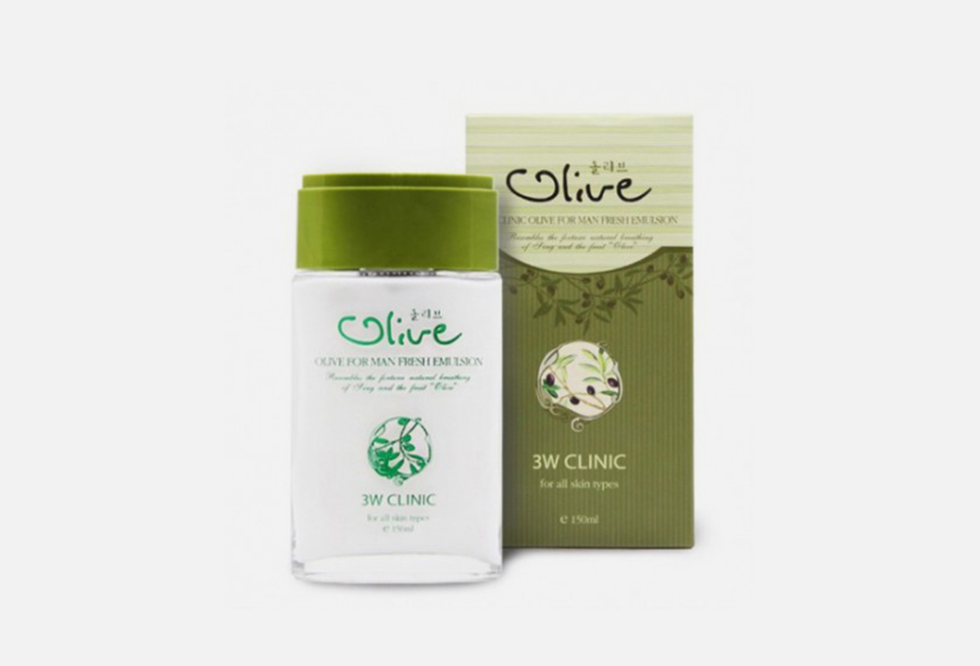 цена Освежающая эмульсия для лица 3W CLINIC Olive 150 мл