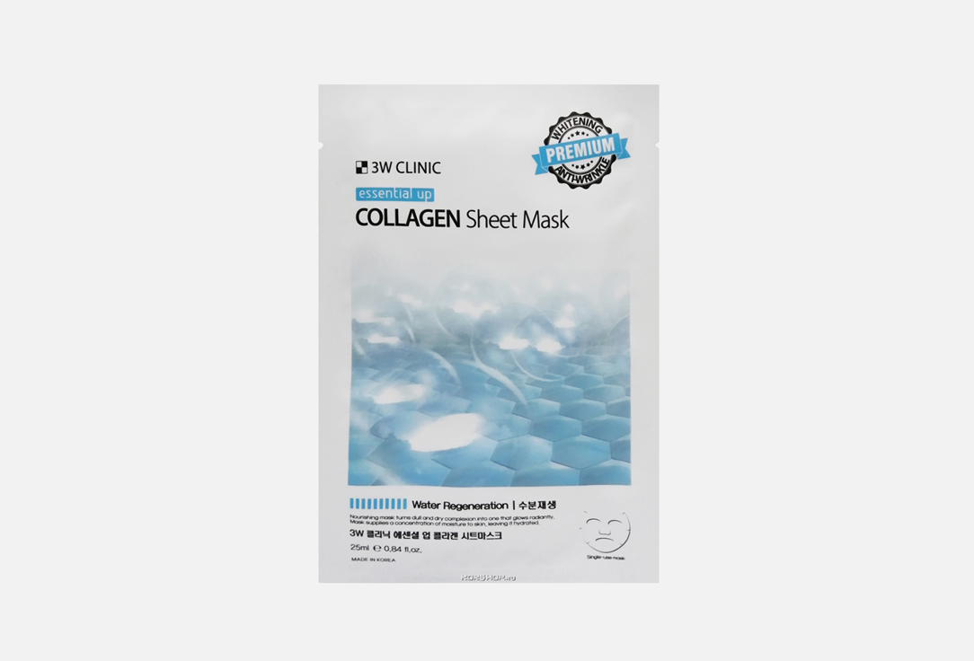 

Тканевая маска для лица 3W CLINIC, Collagen 25 мл