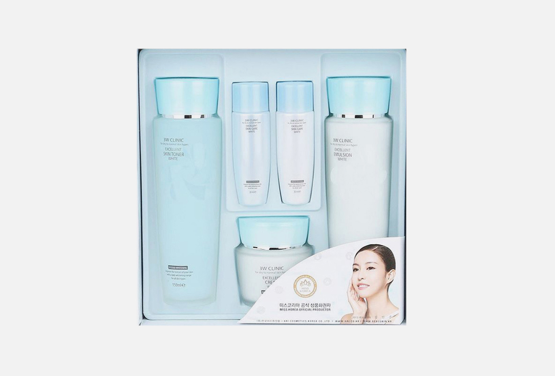 Изображение товара Осветляющий набор для ухода за кожей лица 3W CLINIC Excellent white skincare 3 set