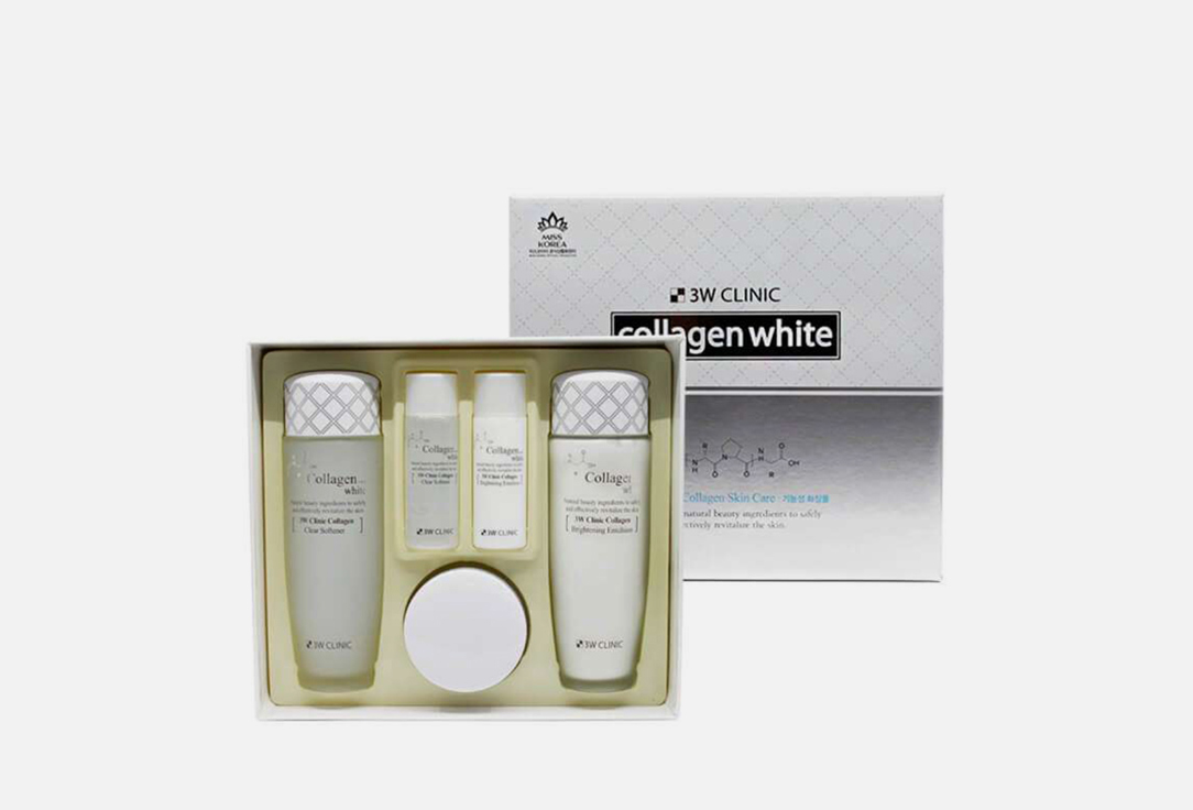 Отбеливающий набор для ухода за кожей лица 3W CLINIC Collagen 1 шт 3w clinic набор excellent white skin care