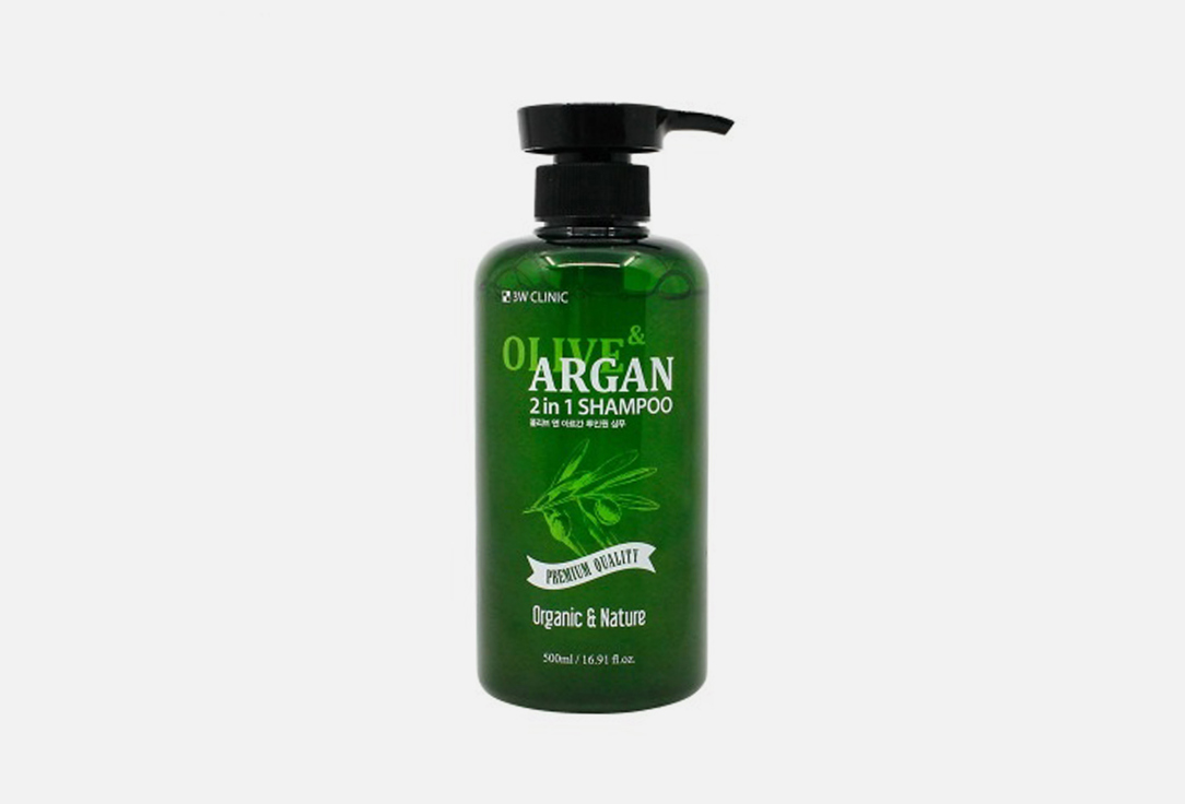 Шампунь для волос 3W CLINIC Olive & argan 2in1 500 мл