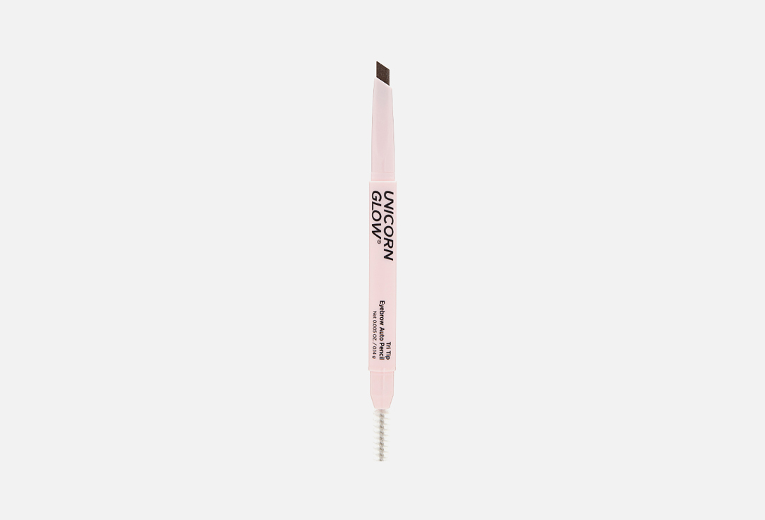 Карандаш для бровей с щеточкой UNICORN GLOW. “Tri Tip Eyebrow Auto Pencil”, тон 01 Black Brown, линия EYE