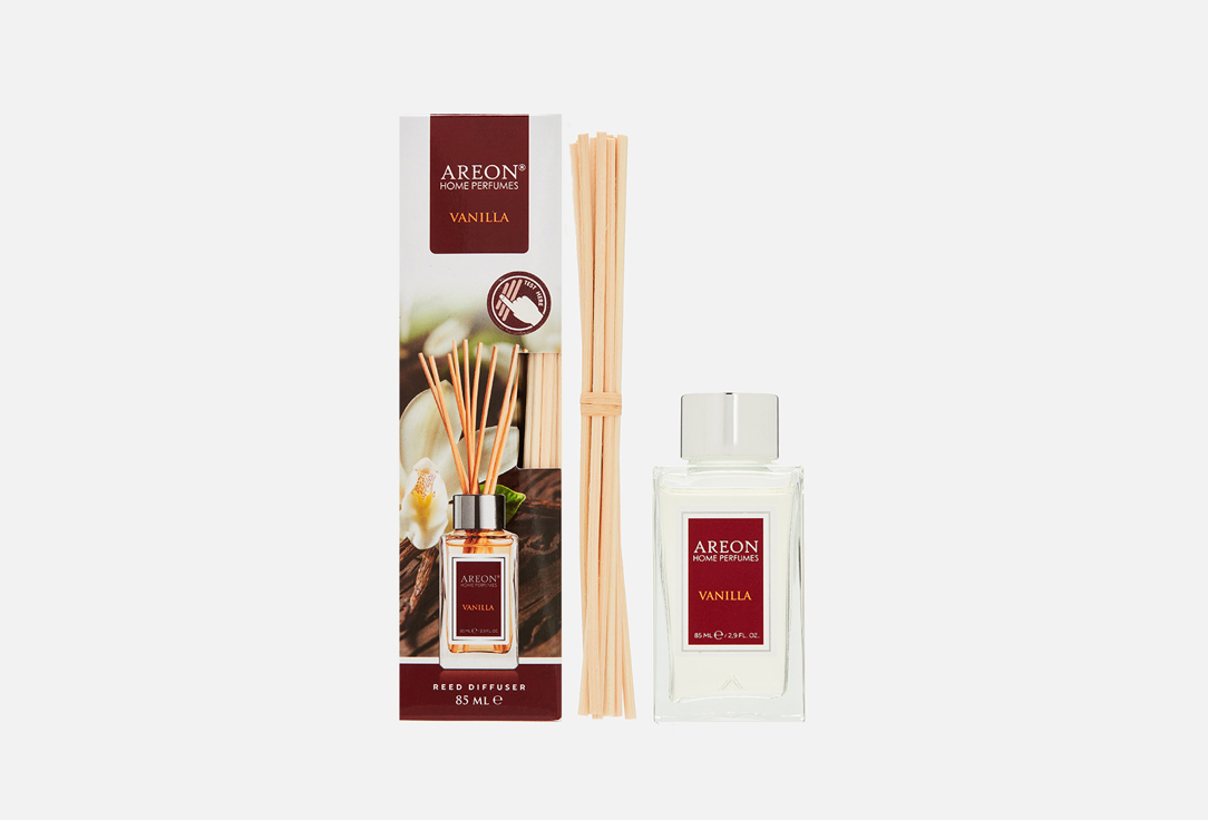 Аромадиффузор AREON Home perfume Sticks Vanilla 85 мл аромадиффузор areon home perfume sticks garden jasmine 50 мл