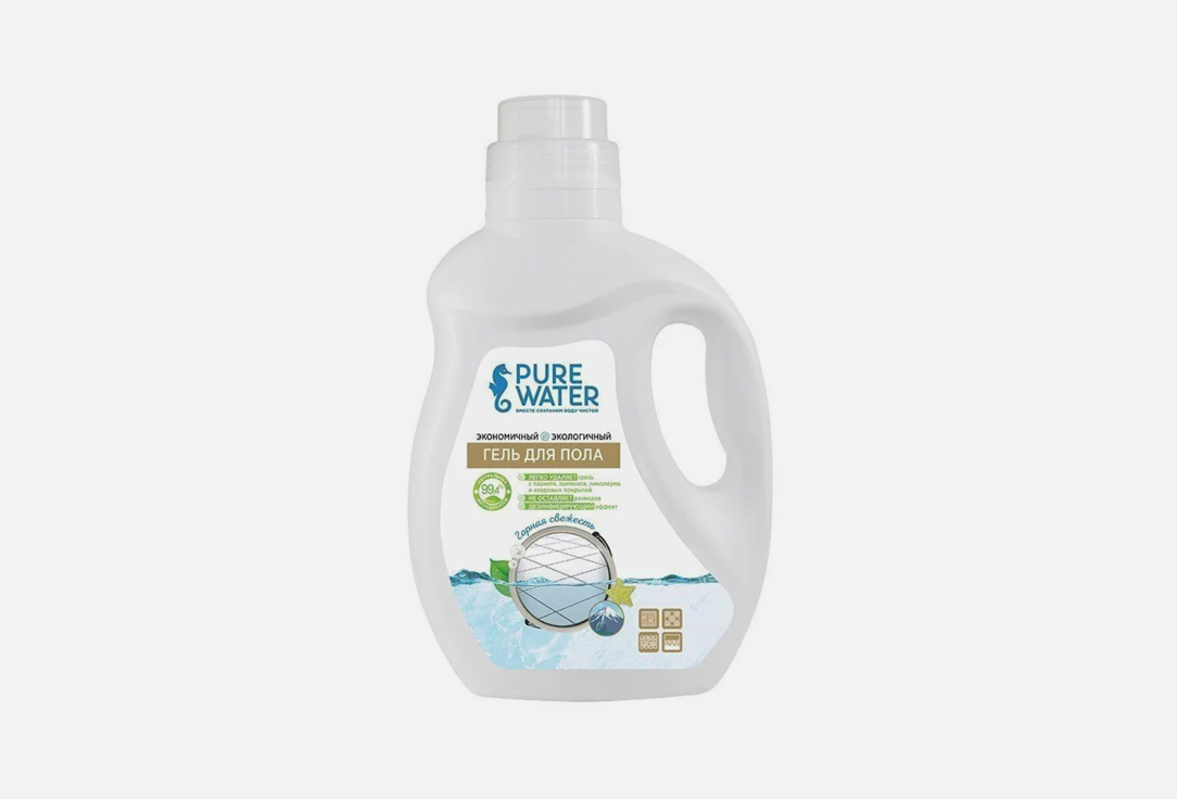 средство для мытья детской посуды pure water pure water 450 мл Гель для пола PURE WATER Горная свежесть 1 л