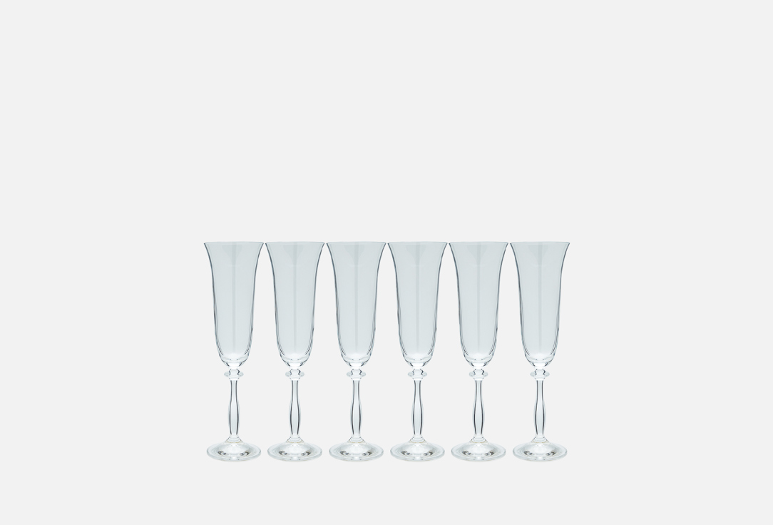 набор бокалов crystalex анжела 2шт 400мл бренди стекло Бокалы для шампанского 190 мл CRYSTALEX Angela 6 шт