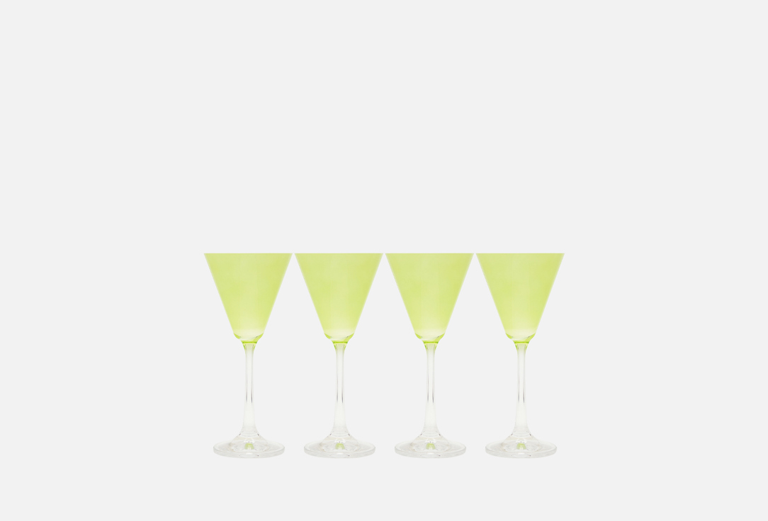 Бокалы для мартини 90 мл CRYSTALEX Praline green 4 шт
