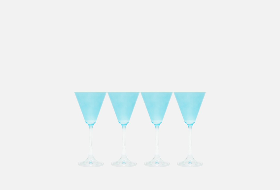 Бокалы для мартини 90 мл CRYSTALEX Praline blue 4 шт