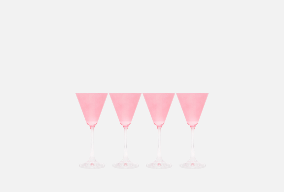Бокалы для мартини 90 мл CRYSTALEX Praline pink 4 шт