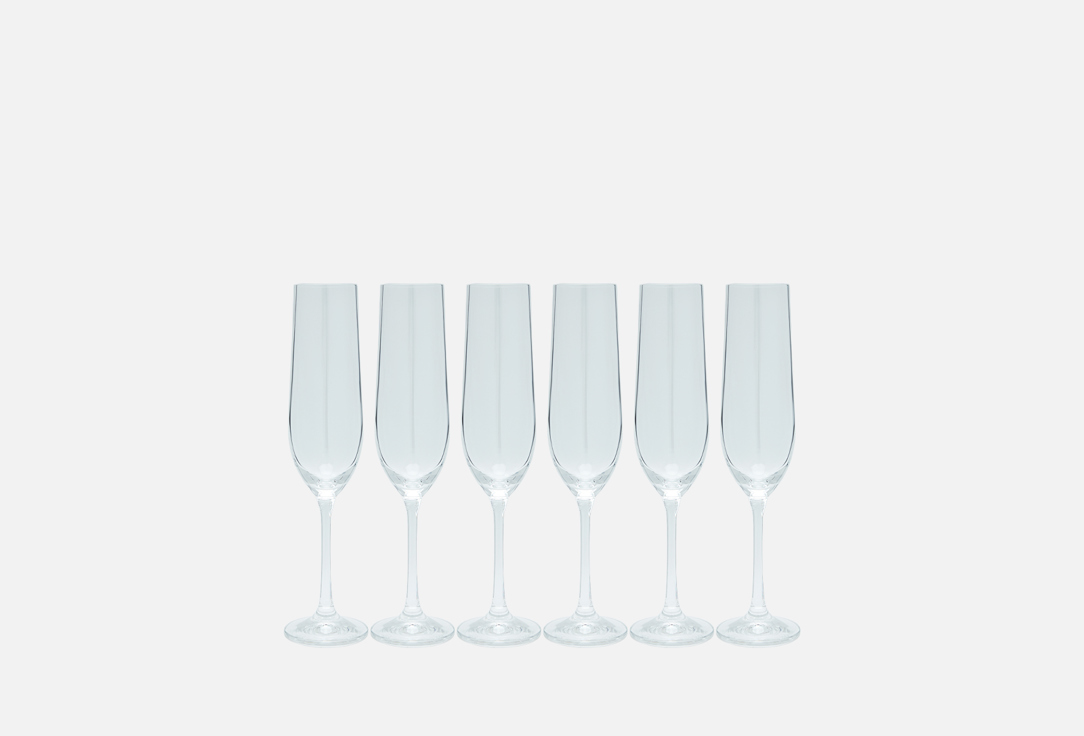 Бокалы для шампанского 190 мл CRYSTALEX Waterfoll 6 шт набор бокалов для шампанского luminarc ультим 6шт 210мл n4307
