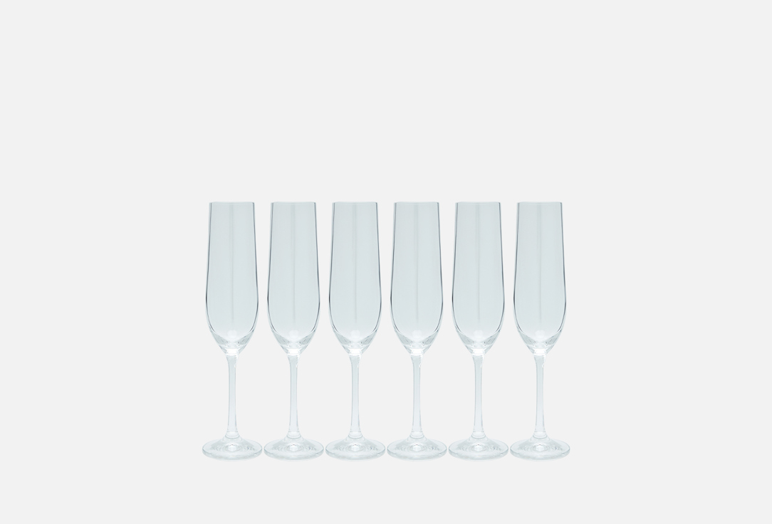 Изображение товара Набор бокалов для шампанского, 6 шт Crystalex Waterfoll